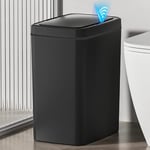 Homie Automatic, Smart Trash Can 3.2 Gallon with Touchless Motion Sensor and Anti - Bag Slip Lid, Use as Mini Garbage Basket, Slim Dust Bin, or Decor in Bathroom, Restroom, Kitchen (Matte Black)