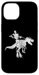 Coque pour iPhone 14 Squelette Riding T-Rex Cute Dino Lovers