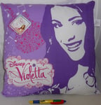 Violetta Coussin Carré Violet 38x38cm Original Officiel Disney