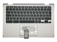 Acer Chromebook Spin CP513-1HL Palmrest Cover Keyboard UK Silver Backlit