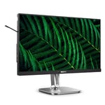 Philips 24B2G5301 - Moniteur Full HD 24 Pouces, réglable en Hauteur, Haut-parleurs, Adaptive Sync (1920x1080, 100 Hz, 1x HDMI 1.4, 1x DisplayPort 1.2, 1x USB-C (100W PD), Hub USB, RJ45) Gris foncé