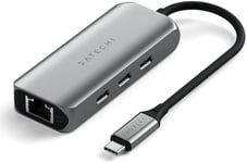 Satechi 4-i-1 USB-C Adapter med Gigabit Ethernet