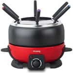 Fondue électrique 6 personnes - H.Koenig - ALP1800 - 800 W - Rouge / Noir