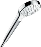 hansgrohe Pommeau de douche Croma Select S, douchette à main,110mm diamètre, 3 types de jet, blanc/chromé, 26802400