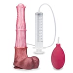 Häst ejakulator sugkopp dildo 32,0cm Rosa