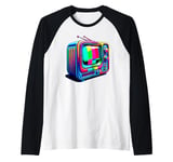 Vintage Television TV Retro 70s 80s Raglan Baseball Tee