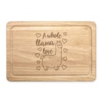 A Whole Llama Love Rectangular Chopping Board Valentines Wife Girlfriend