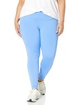 Amazon Essentials Legging de sport long à taille mi-haute modelant (existe en grandes tailles) Femme, Bleu Français, 5XL Grande taille