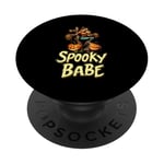 Spooky Babe Costume d'épouvantail citrouille Halloween PopSockets PopGrip Interchangeable