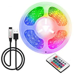 ruimeimei 13.12ft4M USB LED Strip Lights, DIY Indoor Decoration, for TV Backlight, 16 Color 5050 LED,24 Keys Remote