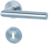 Alpertec Solid 9 R chromé/inox satiné BB-alberts bloque-porte pour chambre poignée de porte acier inoxydable, 88024900C