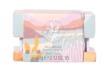 The Kind Edit Co. Kind Soap Bar And Nail Brush  - 60g Soap Bar, Nail Brush