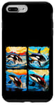 iPhone 7 Plus/8 Plus Orca Killer Whale Pop Art Colorful Drawing Painting Case