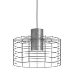 Eglo Suspension luminaire Milligan, lustre chambre industriel, plafonnier salon ou salle à manger en métal galvanisé, blanc, douille E27, Ø 38 cm