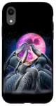 Coque pour iPhone XR 3 Shoebill Stork hurling at the moon Funny Shoebill Bird