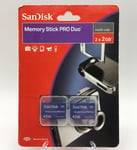 Sandisk MS Memory Stick Pro Duo 2GB - Pack of 2 (SDMSPD2-2048-AC11)