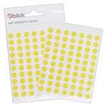 Blick Labels, Yellow, Self Adhesive Stickers, Coloured Dot, Circles, 8mm, 490 Labels, for Home, Office, Family, School, Holiday Calendar Organising, Planner, Rewards Chart, Colour Coding