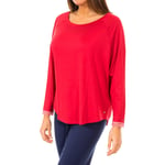 Tommy Hilfiger Womenss long-sleeved round neck T-shirt 1487903370 - Red - Size Small