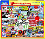 White Mountain Puzzles I Love New Jersey 1000 Piece Jigsaw Puzzle 760mm x 610mm