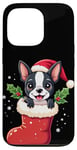 Coque pour iPhone 13 Pro Australian Shepherd Christmas Stocking Puppy Dog Lover