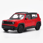 1/36 Jeep Renegade SUV Leksaksbil i Metall, Gjutna Modeller, Terrängfordon, Simulerad Dörröppning, Barnpresent