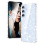 Designed for Samsung Galaxy S24 FE Case Clear Glitter, Slim Lightweight Shockproof Women Crystal Bling Protective Case Cover for Galaxy S24 FE 6.7inch 2024 (Sparke Clear)