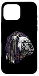 iPhone 16 Pro Max BULLDOG WITH DREADS FOR DOG AND REGGAE LOVERS Case