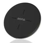 Eono Chargeur Induction C1 Chargeur sans Fil Qi certifié 15W Max Pad de Charge Rapide Chargeur pour iPhone 13/12 Mini/12 Pro, Galaxy S20/20+/20 Ultra, Noir(Non AC Adaptateur)