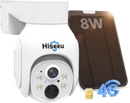 3G/4G Lte Camera Surveillance Solaire Sans Fil Avec Carte Sim,2K Hd Ptz 4G Camera Exterieure Solaire 360°Vision Nocturne Couleur Detection De Mouvement Pir,Audio Bidirectionnel Ip66