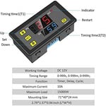 Relais de retardement numérique AC 110V 220V DC 12V,affichage LED,minuterie de Cycle,interrupteur de commande,minuterie réglable - Type 12V