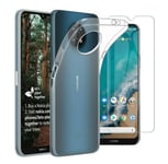 For Nokia G50 5G Case Clear Gel Cover & Glass Screen Protector