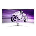 PHILIPS Philips Evnia 7000 34M2C7600MV - Écran LED jeux incurvé 34" 3440 x 1400 WQHD @ 165 Hz VA cd/m² 3000:1 DisplayHDR 2.5 ms 2xHDMI, DisplayPort, USB-C haut-parleurs blanc