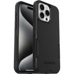 OtterBox Commuter Case for iPhone 15 Pro Max, Shockproof, Drop proof, Rugged, Protective Case, 3x Tested to Military Standard, Black, No Retail Packaging