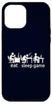 Coque pour iPhone 12 Pro Max Eat Sleep Game All Gamer Life At The Table Humour Gaming