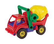 Lena- Camion béton Aktive, Chantier d'environ 28 cm, véhicule malaxeur avec Tambour et Figurine, Set bétonnière, Un Jeu pour Les Enfants à partir de 2 Ans, 4353, Multicolore