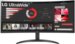 34" LG 34WR55QK-B, Curved VA 3440x1440, 5 ms, 100Hz FreeSync, 2xHDMI/DP