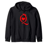 Queen Of Hearts King Of Hearts Playing Cards Deck Of Cards Zip Hoodie