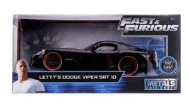 Letty’s Viper Fast And Furious 7 SRT-10 Black Dodge Jada 1:24 Diecast Scale Car