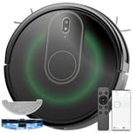 Robot Vacuum Cleaner with Mop Combo, 4000Pa Strong Suction, Robotic Vacuum with Auto Carpet Boost, 150mins Runtime, 2.89-in Slim, Self-Charging, Wi-Fi/APP/Alexa/Remote, for Pet Hair Hard Floor Carpet