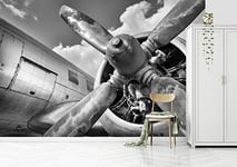 Tapisserie déco poster AVIATION 3 x 2,70 m | Déco et photo murale XXL Qualité HD Scenolia