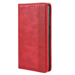 TANYO Leather Folio Case for LG K22, Premium PU/TPU Wallet Cover with Card and Cash Slots, Flip Magnetic Closure Shell - Red