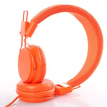 Orange Écouteurs filaires colorés pour enfants, bande de sauna, écouteurs pour enfants, casque pour iPad, tablette, PC, téléphone ""Nipseyteko