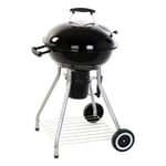 Barbecue à Charbon avec Couvercle et Roulettes DKD Home Decor Noir Métal Plas