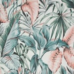 Graham & Brown Sublime Leaves Papier Peint Exotique Gris-Rose (107009)