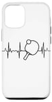 Coque pour iPhone 12/12 Pro Ping Pong Tennis de table Heartbeat Heartline