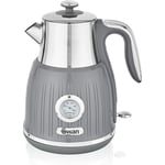 Swan Retro Dial Jug Kettle with Temperature Gauge 1.5L 3000W Grey SK31040GRN