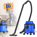 Heavy Duty 2000W Blue Wet & Dry Vacuum Cleaner 15 Ltr Tub Hoover Wheeled 