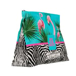 DOLCE & GABBANA x DJ KHALED Flamingo Zebra Clutch Bag Pouch Blue Pink 11382