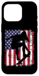 Coque pour iPhone 16 Pro Skateboard Girl Skateboarder Drapeau américain Patineuse Roll 2