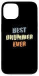 Coque pour iPhone 13 Batterie pour groupe de musique Best Drummer